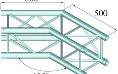 Truss în 4 puncte Alutruss QUADLOCK S6082C-23 2-Way Corner 135°