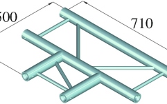 Truss în două puncte Alutruss BILOCK BQ2-SPAT35H 3-way T-Piece 90° bk