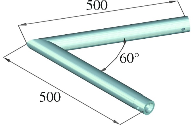 Truss într-un punct Alutruss DECOLOCK DQ1-SC20 2-Way Corner 60° bk