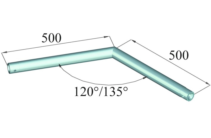 Truss într-un punct Alutruss DECOLOCK DQ1-SC23 2-Way Corner 135° bk