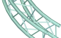 Truss quad tubular Alutruss QUADLOCK 6082 Element f.Circle 5m in.45°