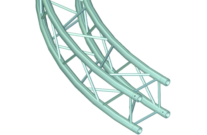 Truss quad tubular Alutruss QUADLOCK 6082 Element f.Circle 6m in.45°