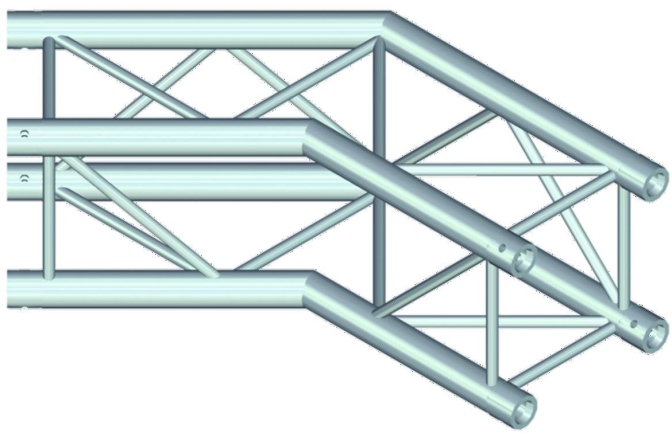 Truss quad tubular Alutruss QUADLOCK QL-ET34 C-23 2-Way-Corner 135°