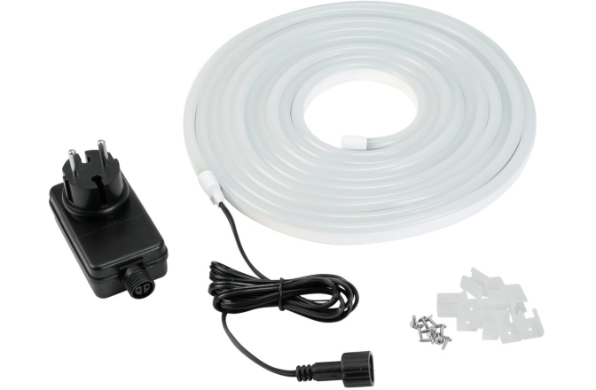 Tub de lumină flexibil cu 600 LED-uri, albastru Eurolite LED Neon Flex 24V 5m blue Set