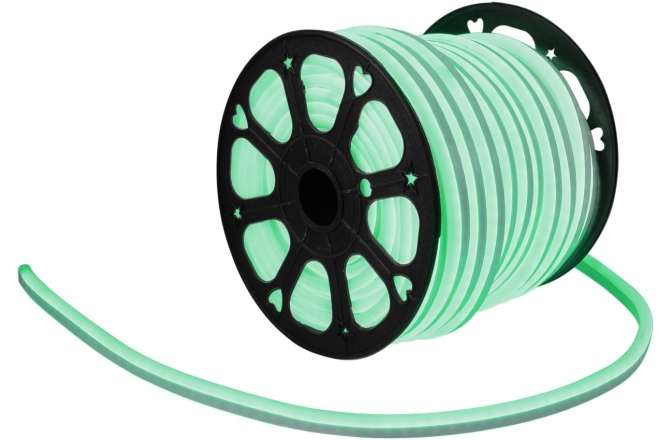 Tub flexibil cu LED-uri Neon verde Eurolite LED Neon Flex 230V Slim green 100cm