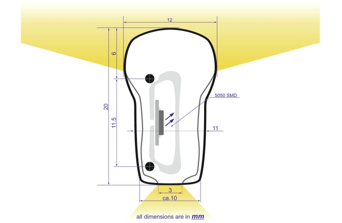 Tub flexibil cu LED-uri Neon verde Eurolite LED Neon Flex 230V Slim green 100cm