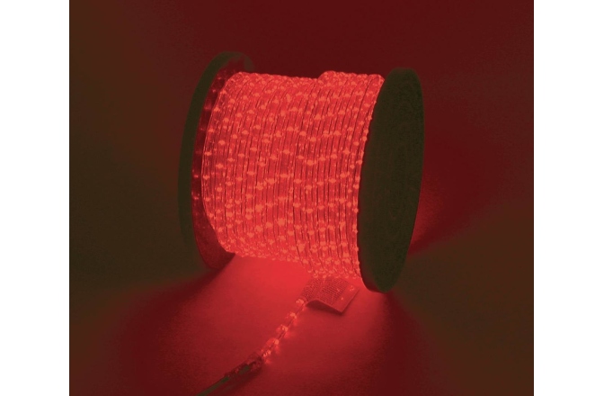 Tub flexibil pentru iluminat decorativ Eurolite RUBBERLIGHT RL1-230V red 44m