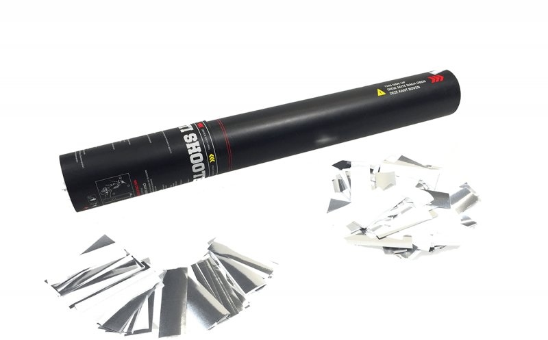 TCM FX Handheld Confetti Cannon 28cm, white/silver