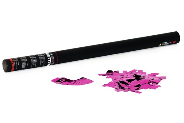 Handheld Confetti Cannon 80cm, pink metallic