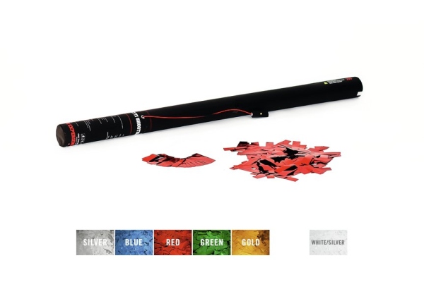 Electric Confetti Cannon 80cm, red metallic Electric Confetti Cannon 80cm, red metallic