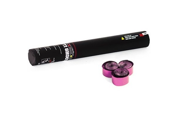 Handheld Streamer Cannon 50cm, pink metallic Handheld Streamer Cannon 50cm, pink metallic