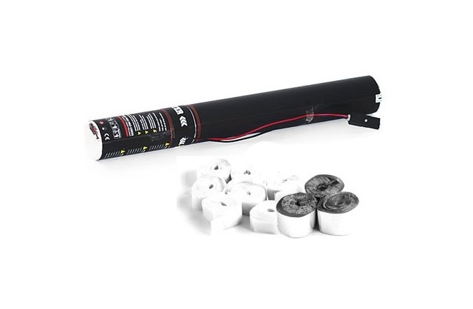 Tun electric confetti, alb/argintiu TCM FX Electric Streamer Cannon 50cm, white/silver