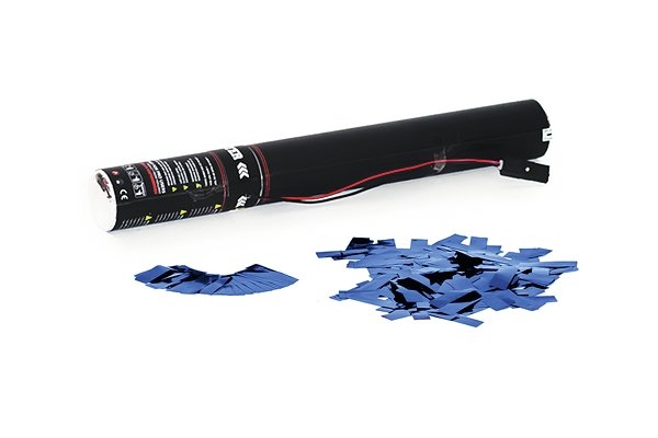 Electric Confetti Cannon 50cm, blue metallic Electric Confetti Cannon 50cm, blue metallic