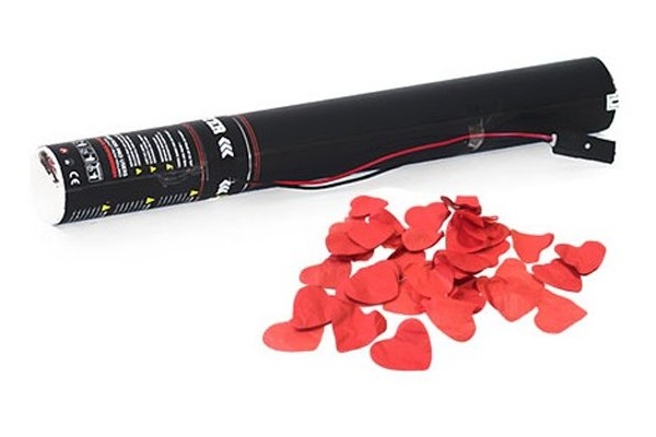 TCM FX Electric Confetti Cannon 50cm, red Hearts