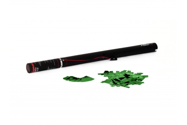Electric Confetti Cannon 80cm, green metallic Electric Confetti Cannon 80cm, green metallic