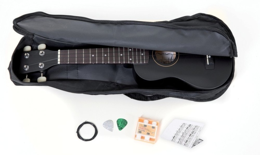Almeria Player Pack Ukulele negru,mat