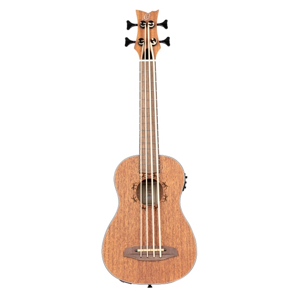 Ortega Lizard Series Bass Lefty - Natural Mahogany + Bag