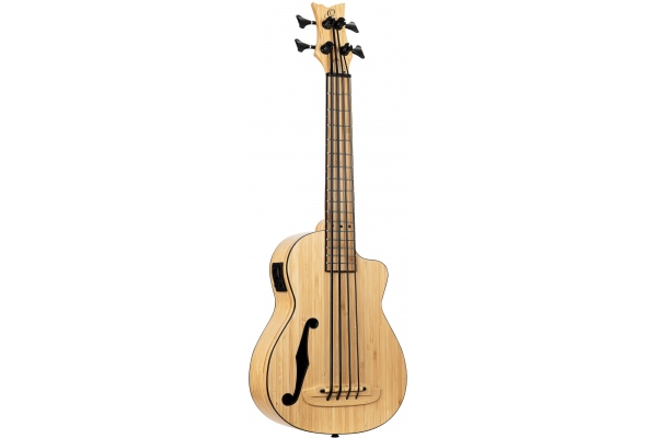 Solid Bamboo Bass Ukulele + Bag