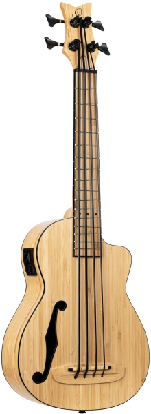Ortega Solid Bamboo Bass Ukulele + Bag