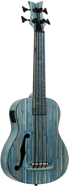 Ortega Solid Bamboo Bass Ukulele Jean Stonewashed + Bag