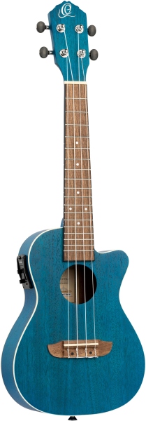 Ortega Earth Series Concert Ukulele - Ocean Blue Acoustic Electric