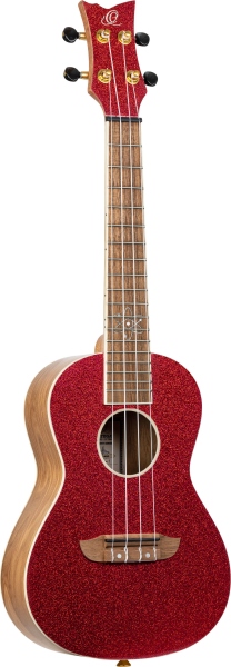 Ortega Element Series Concert Ukulele 4 String - Metallic Red + Bag