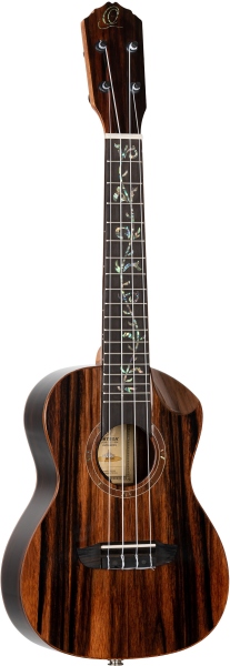 Ortega Elite Series Concert Ukulele 4 String - solid Ebony top + Bag