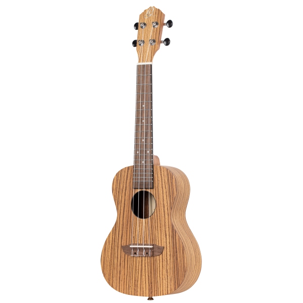 Ortega Timber Series Concert Ukulele - Natur Zebra Wood + Bag