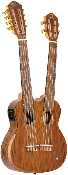 Ortega Custom Double Neck Ukulele HYDRA