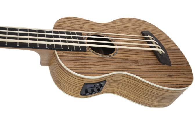 Ukulele electro-acustic Dimavery UK-700 Bass Ukulele, Zebra