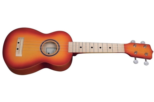 Sopran Ukulele Model 1 Rosu-galben Sunburst Sopran Ukulele Model 1 Rosu-galben Sunburst