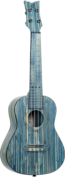 Ortega Bamboo Series Concert Ukulele - Solid Bamboo/Jean Stonewashed + Bag