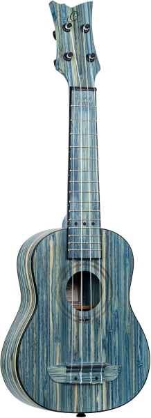 Ortega Bamboo Series Soprano Ukulele - Solid Bamboo/Jean Stonewashed + Bag