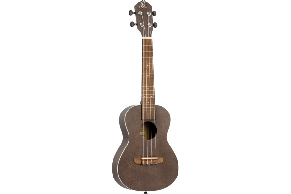 Ortega Earth Series Concert Ukulele - Coal Black Acoustic