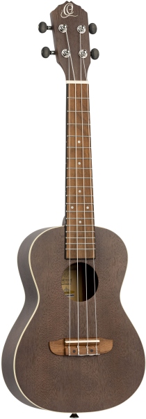 Ortega Earth Series Concert Ukulele - Coal Black Acoustic