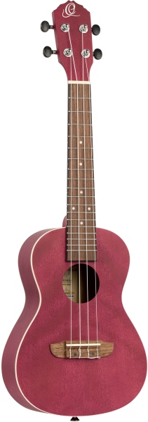 Ortega Earth Series Concert Ukulele - Raspberry Red Acoustic
