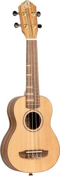 Ortega TS Sopran Ukulele - solid cedar top / walnut back & sides / maple freteboard inlays - Natural