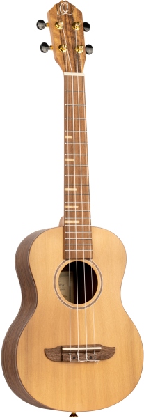 Ortega TS Tenor Ukulele - solid cedar top / walnut back & sides / maple freteboard inlays - Natural