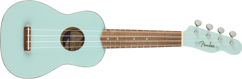 Fender Venice Soprano Uke, Walnut Fingerboard, Daphne Blue
