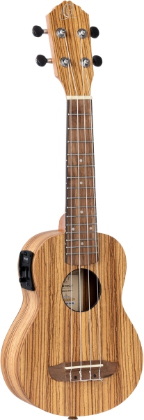 Ortega Ukulele Timber Series Soprano Preamp inclusive Gigbag - Natural Zebrawood