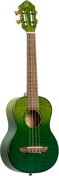 Ortega Prism Series Tenor Ukulele - flamed maple top an back & sides /walnut fretboard & bridge / Ivy Fade