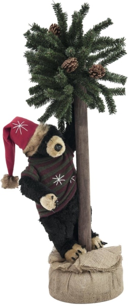 Europalms Christmas bear, with fir, 105cm