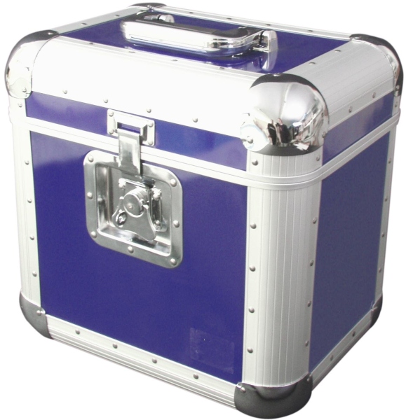 Roadinger Record Case ALU 75/25 Blue