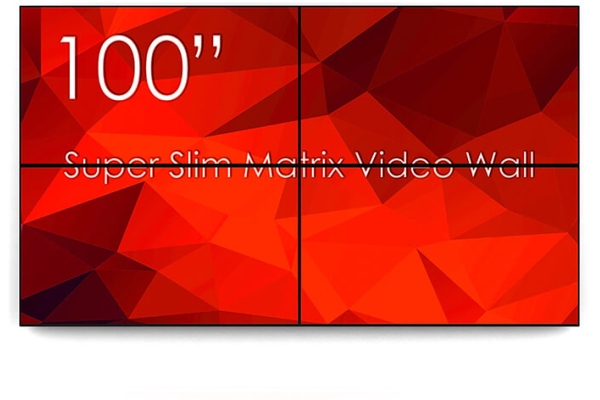 2x2 cu fixare pe perete, 4 Display-uri SDS50K8-01 si Controller VideoWall MXB24VM 2x2 cu fixare pe perete, 4 Display-uri SDS50K8-01 si Controller VideoWall MXB24VM
