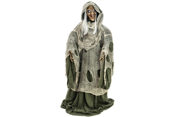Europalms Halloween Witch, green, 145x70x66cm