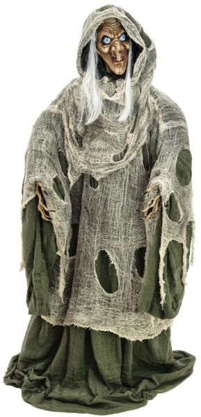 Europalms Halloween Witch, green, 145x70x66cm