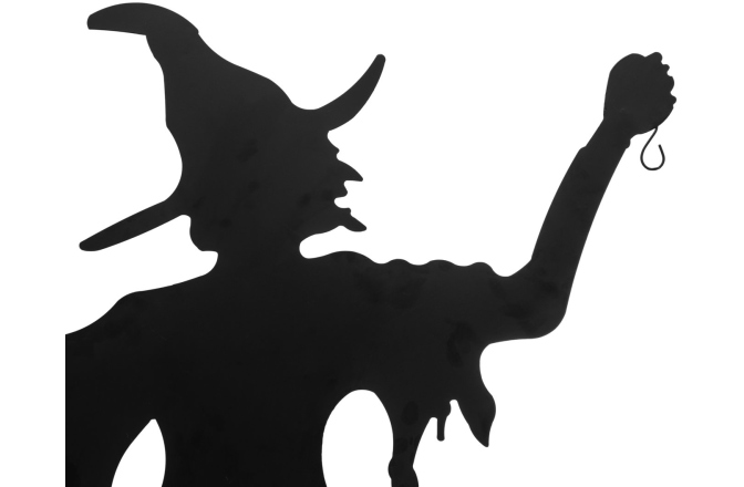 Vrăjitoare Europalms Silhouette Metal Witch with Broom, 150cm