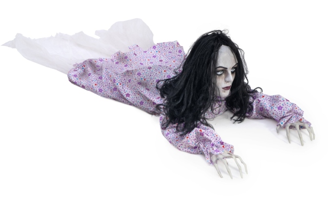 Zombi care se târăște, figurină. Europalms Halloween figure Crawling Girl, 150cm