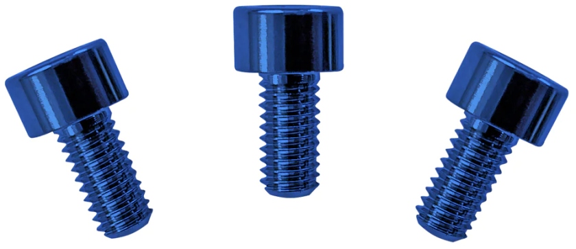 Floyd Rose FRNCSBLP - Color Stainless Steel Nut Clamping Screws (3 pcs), Blue