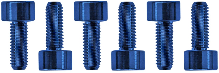 Floyd Rose FROSMSBLP - Color Stainless Steel Saddle Mounting Screws (6 pcs), Blue